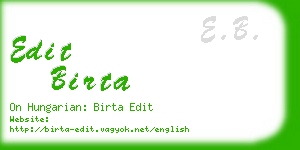 edit birta business card